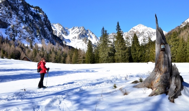 Schneeschuhwandern Richtung Schoberhütte